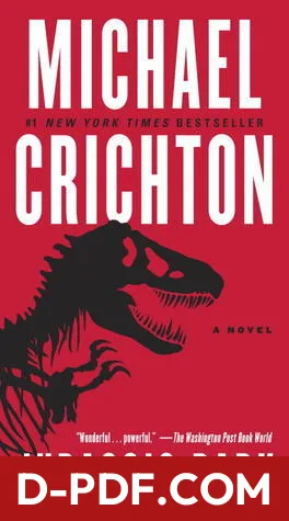 Jurassic Park by Michael Crichton book cover