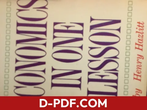 Economics in One Lesson: The Shortest & Surest Way to Understand Basic Economics by Henry Hazlitt book cover